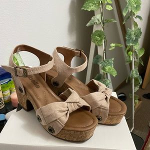 Galibelle Nude suede heels